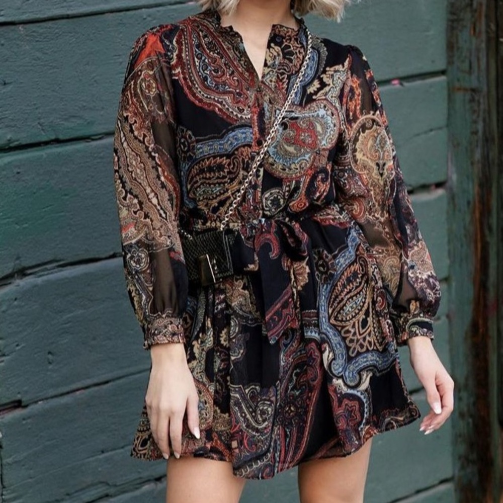 Zara Paisley Print Dress